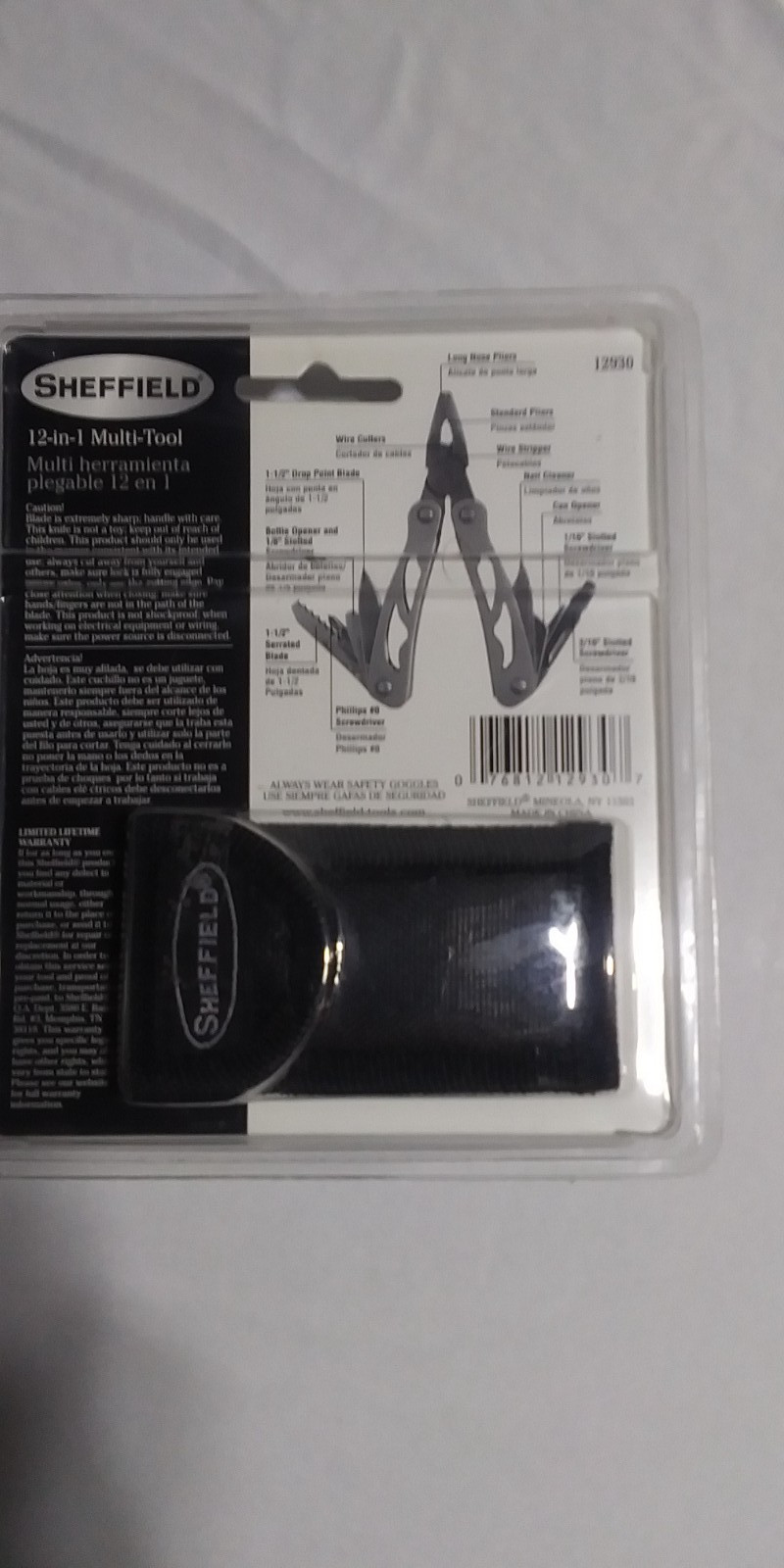 Sheffield 12 in 1 Mutlitool New in package with Belt sheath for carrying