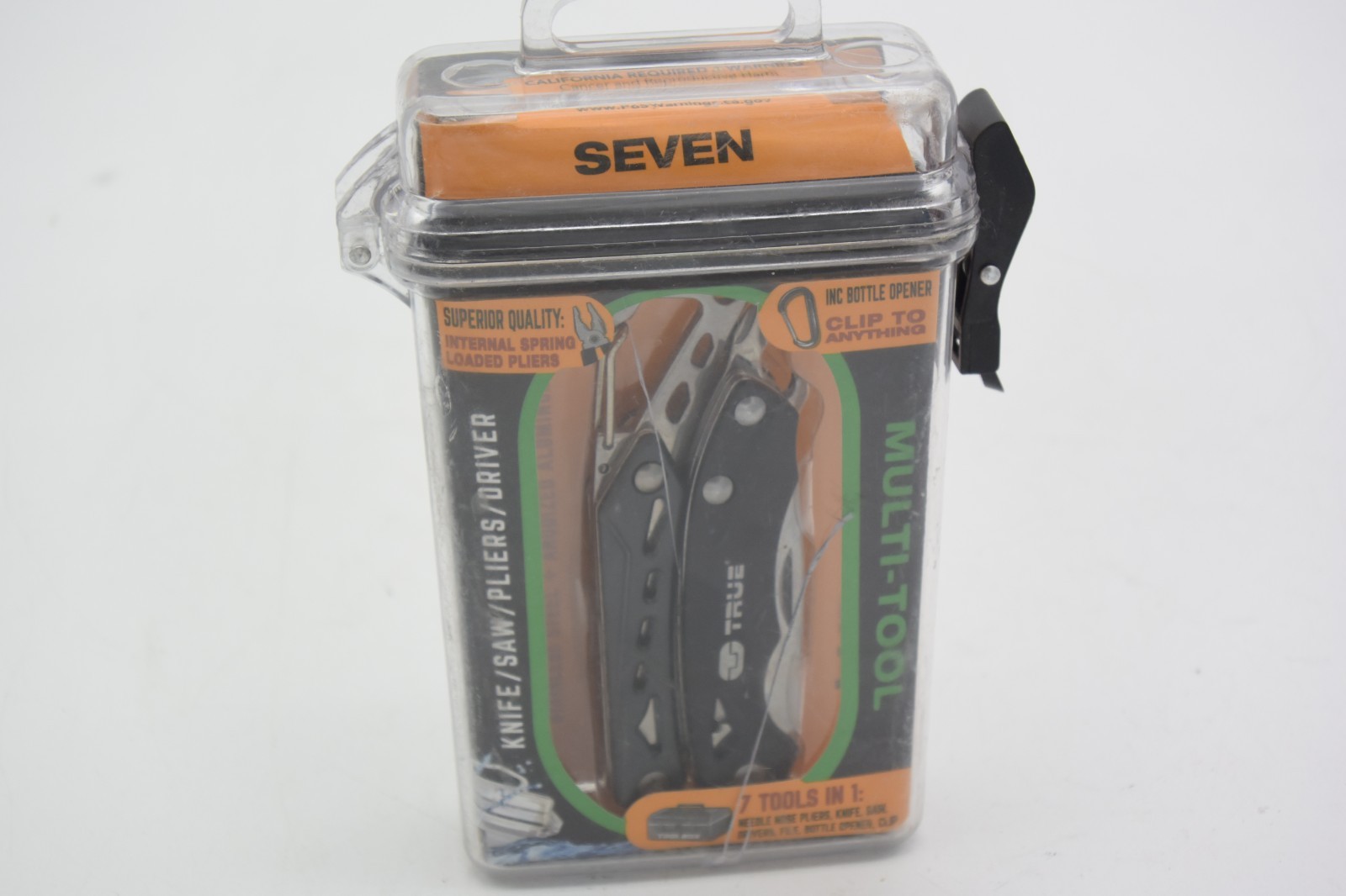 True Utility Seven Multi-Tool 7 in 1 Compact Pocket Knife Quick Release Clip