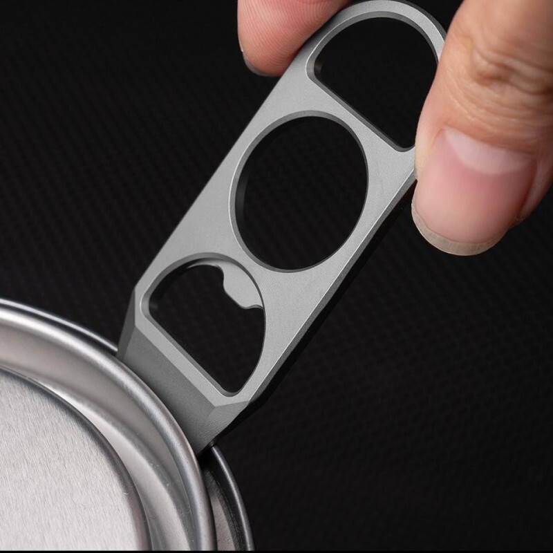 EDC Titanium Pry Bar Crowbar Bottle Opener Portable Keychain Outdoor Multi Tools
