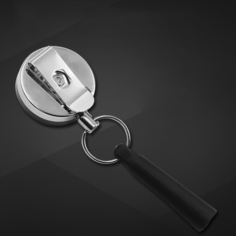 Retractable Keychain,Metal Heavy Duty Key Chains Badge Holder with Key-Ring