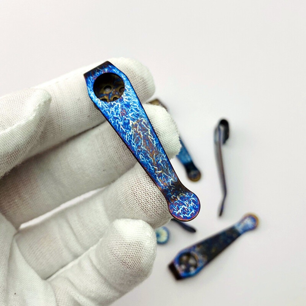 Handmade TC4 Deep Carry Pocket Clip for Spyderco C81/C11/C10 Series