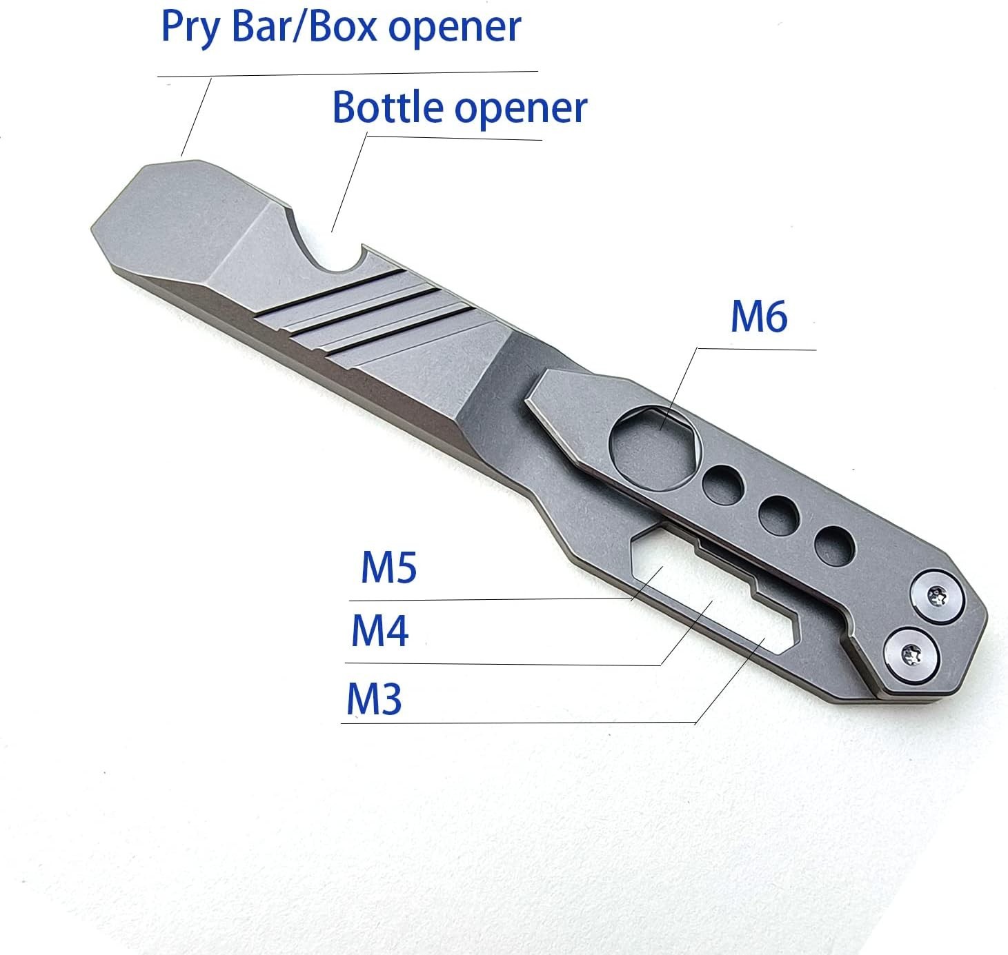Titanium Pry Bar Outdoor Prybar EDC Wrench Bottle Opener Multi-function tool …
