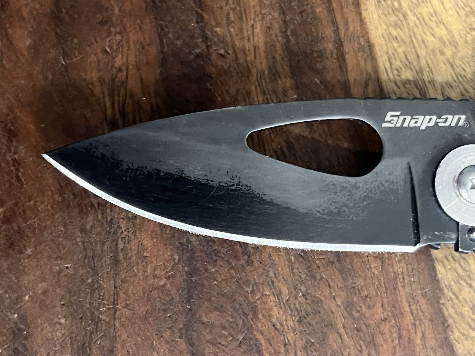 Snap-On BLACK Pocket Knife VERY NICE!! TSA Confiscated ~TASKCo