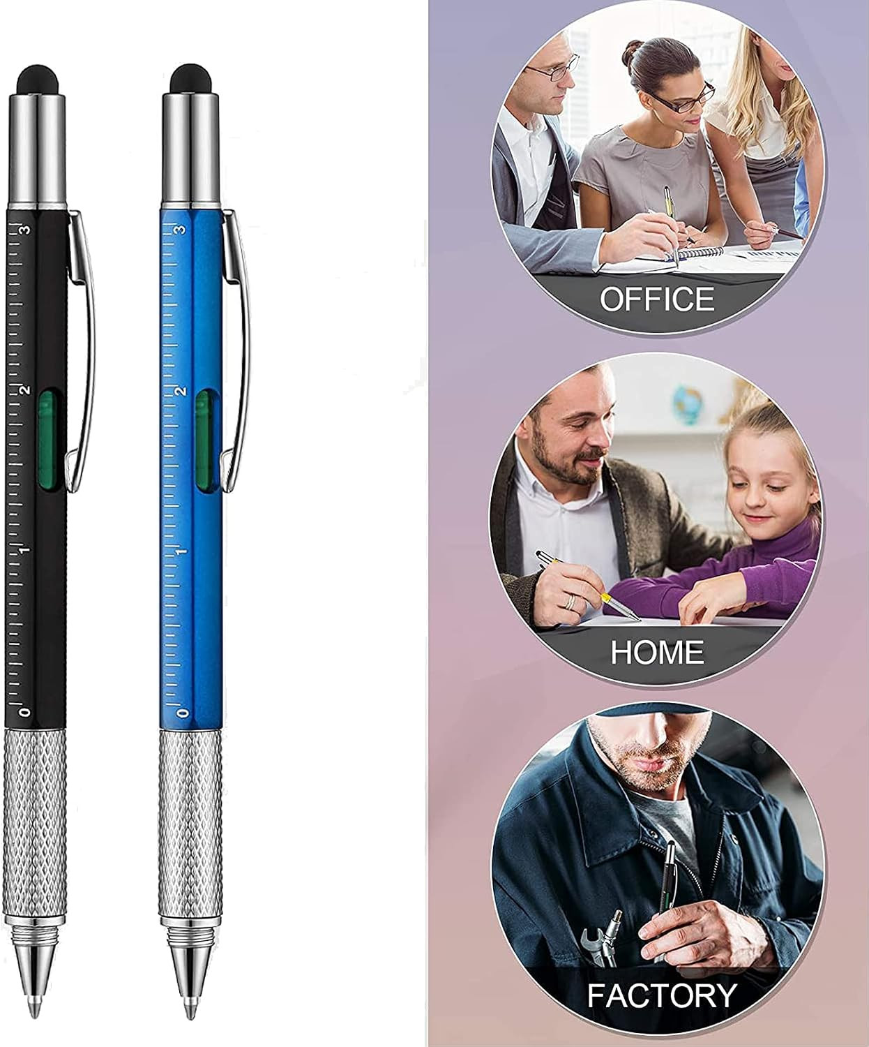 8 Pieces Gift Pen for Men 6 in 1 Multitool Tech Tool Pen Screwdriver Pen With
