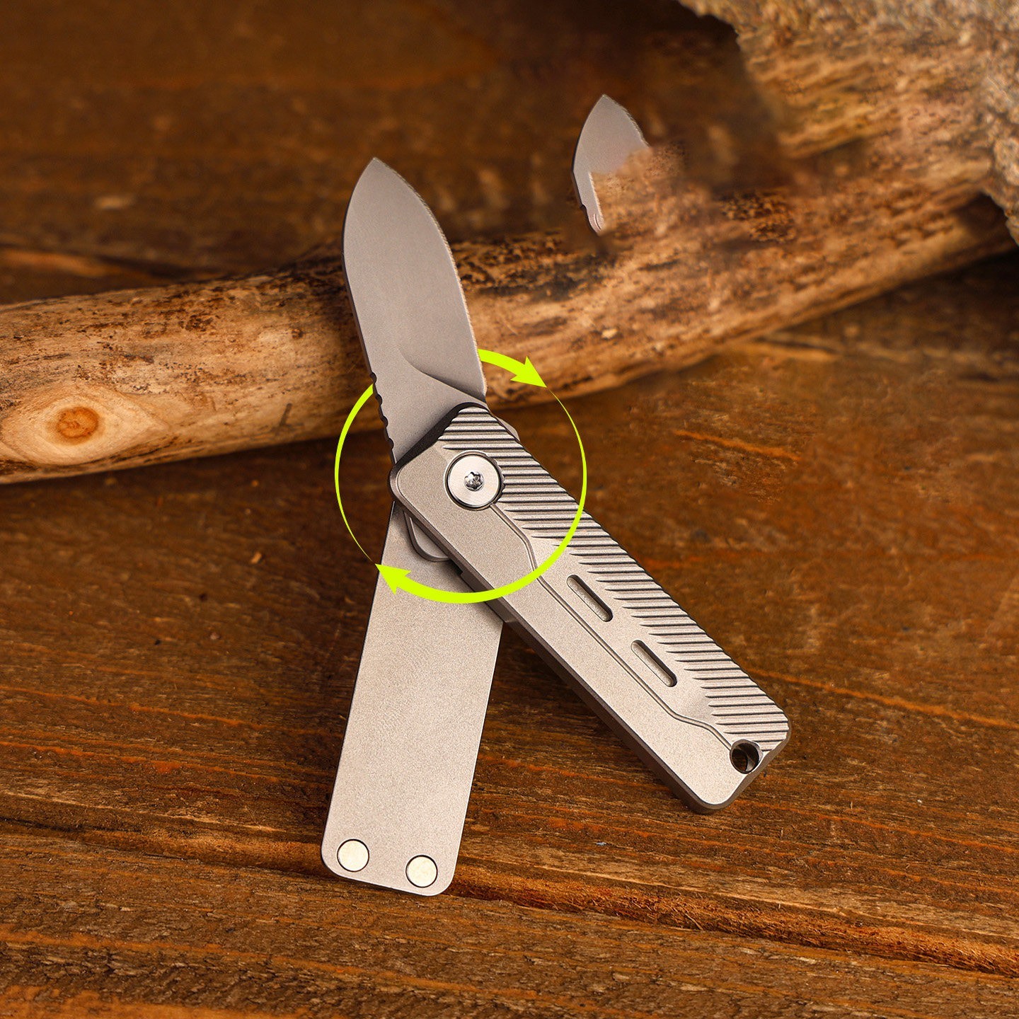 Titanium Alloy Folding Utility Knife EDC Pocket Box Cutter Package Opener Tool