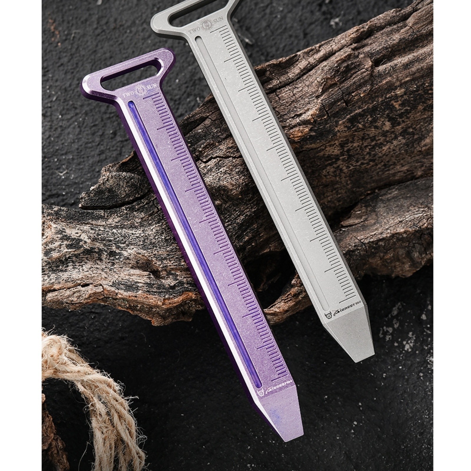 Titanium Alloy EDC Pry Bar Multi-Tool Ruler Outdoor Camping Tool Waterproof