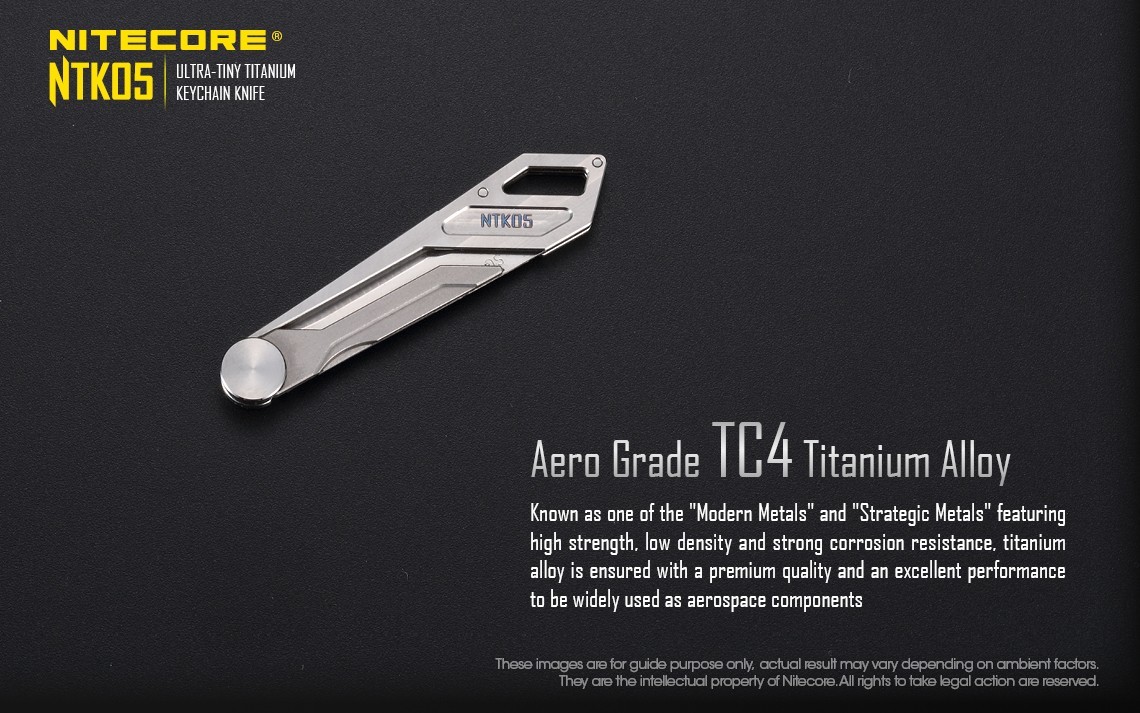 Nitecore NTK05 Knife Keychain Folding Knives Titanium Alloy Scalpel Blade Handle