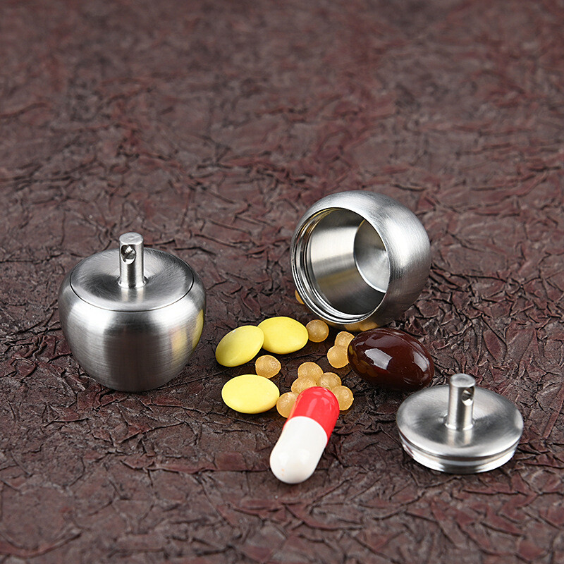 Mini Waterproof Box Portable Stainless Steel Portable Pill Box Survival EDC Tool