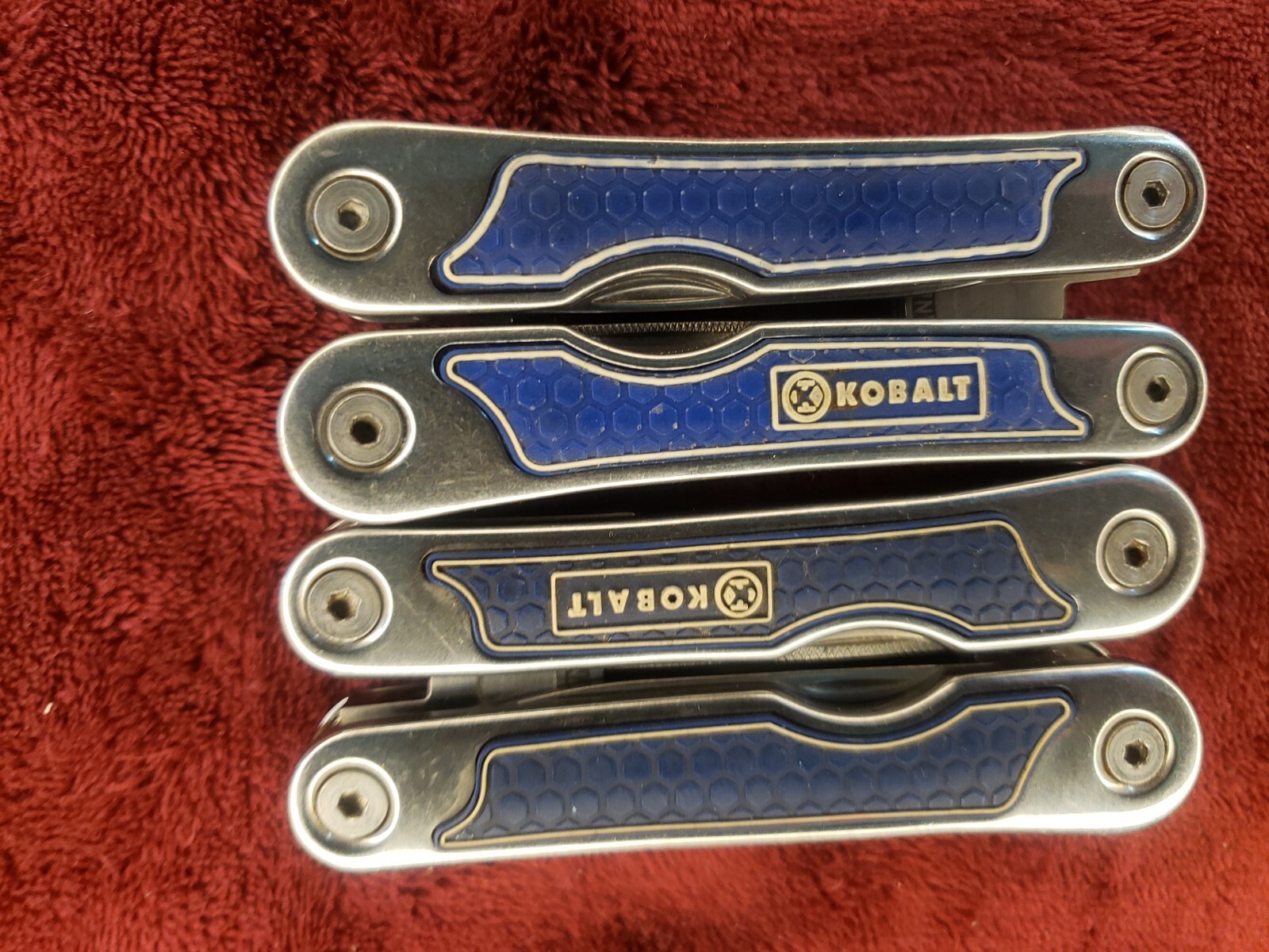 Lot of 2 Kobalt Blue Mini Multi Tool Knife