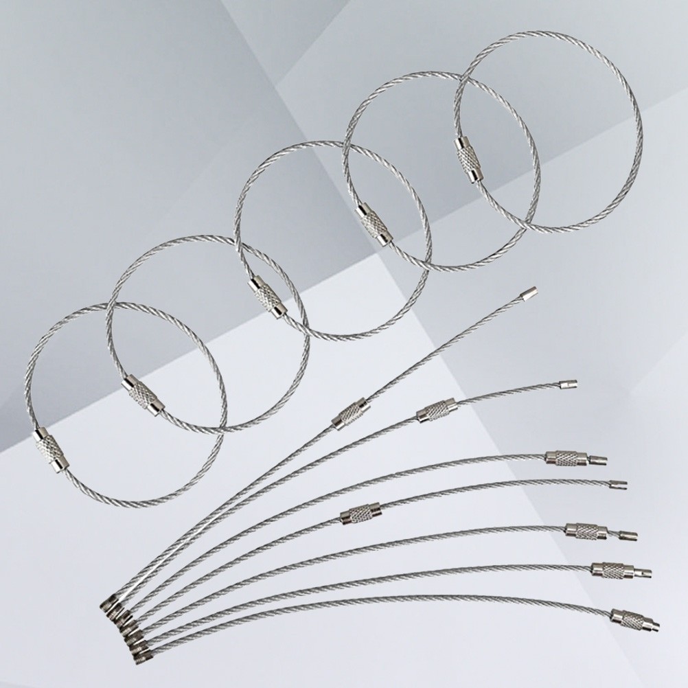24 Pcs Stainless Steel Wire Key Heavy Duty Wire Chain Luggage Tags