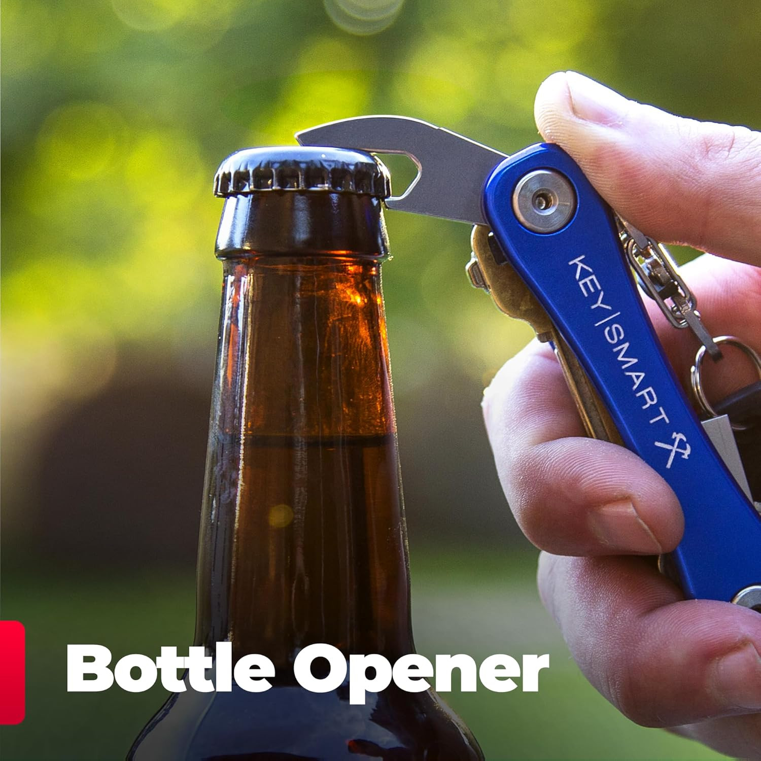 Keysmart Rugged – Multitool Key Holder for Keychain W/Bottle Opener and Pocket C