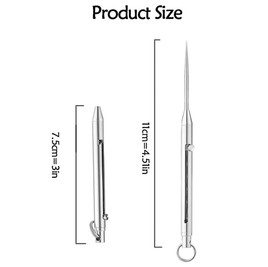 1pc Portable Titanium Toothpick with Keychain Holder Reusable Outdoor Tool – NEW