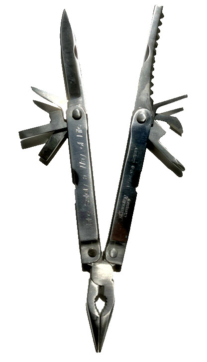 Multi tool Folding Pocket Tool featuring Pliers, wire cutter and 8 other tools