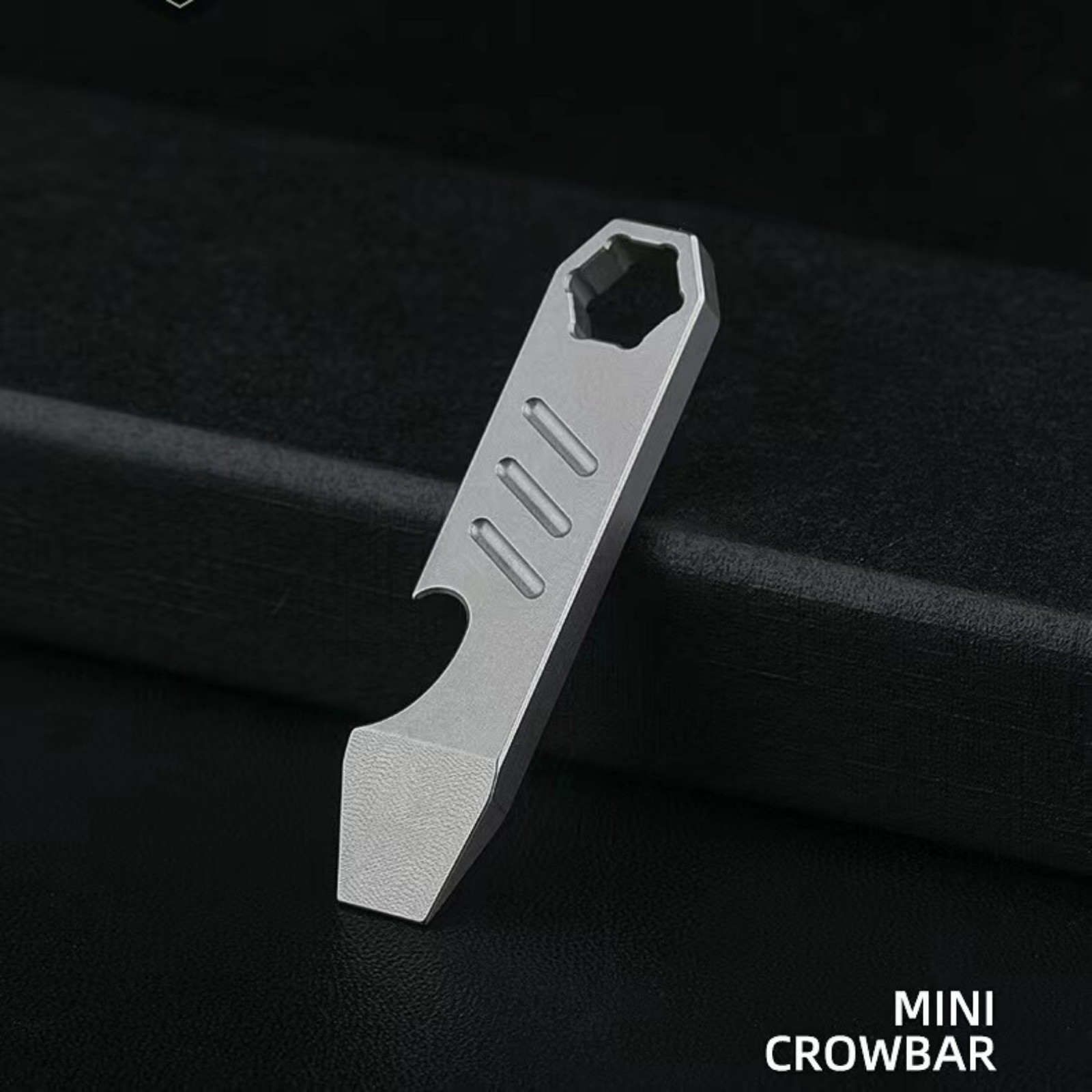 1PC Mini Titanium Alloy Pry Bar EDC Crowbar Bottle Opener Pocket Tool Keychain