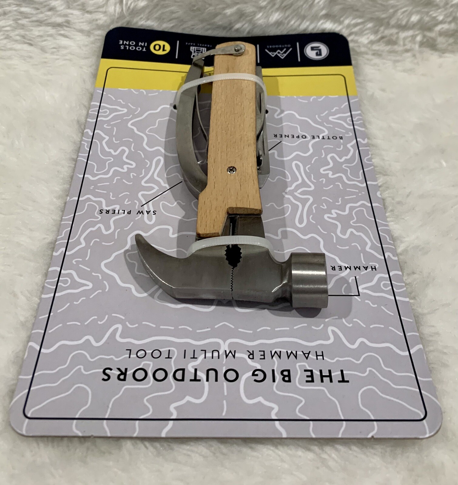 Multi Tool The Big Outdoors Hammer Can Opener Saw Pliers File 10 Tools In 1 New