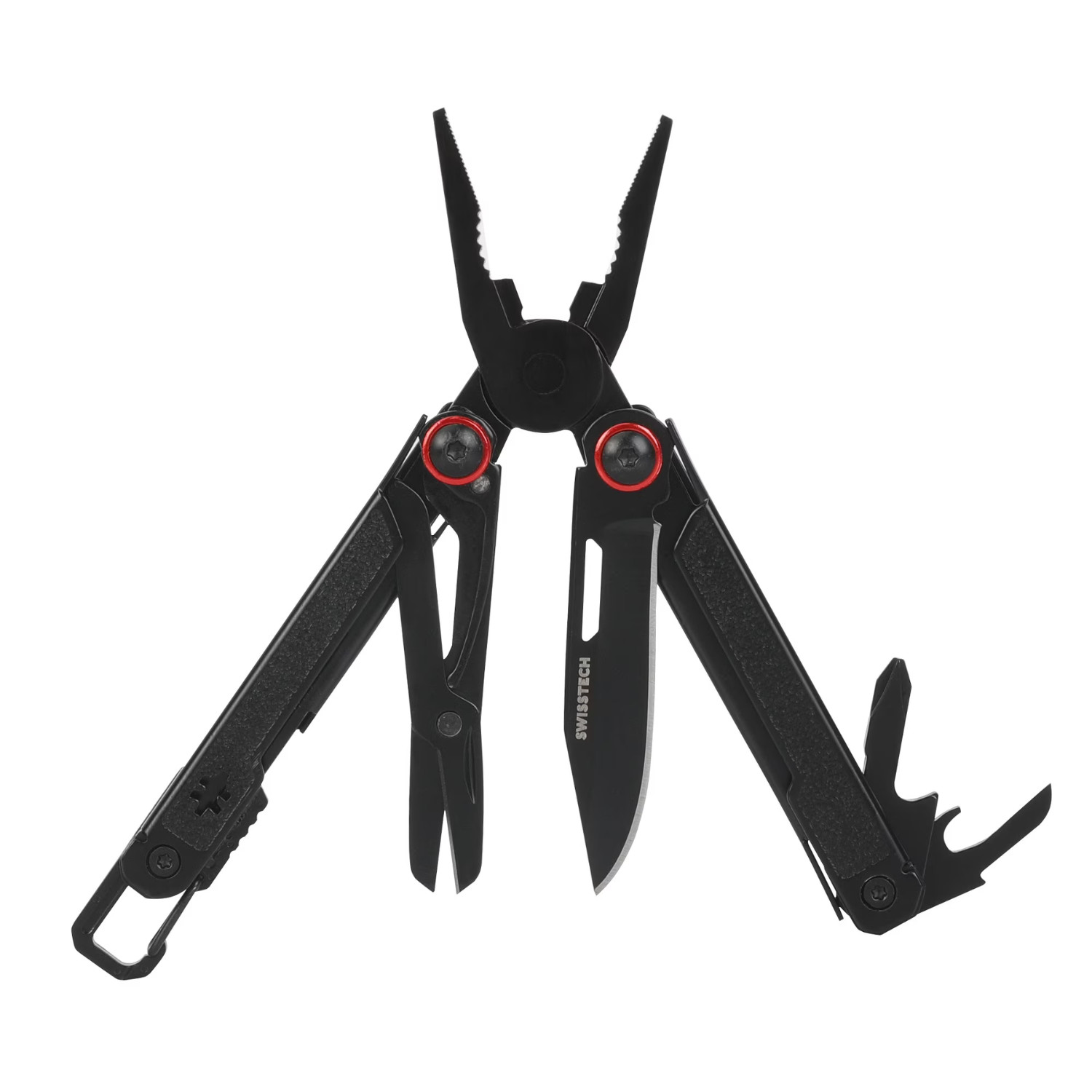 Swiss Tech Uberall 11-in-1 Folding Mini Multi Tool w/ Leather Sheath