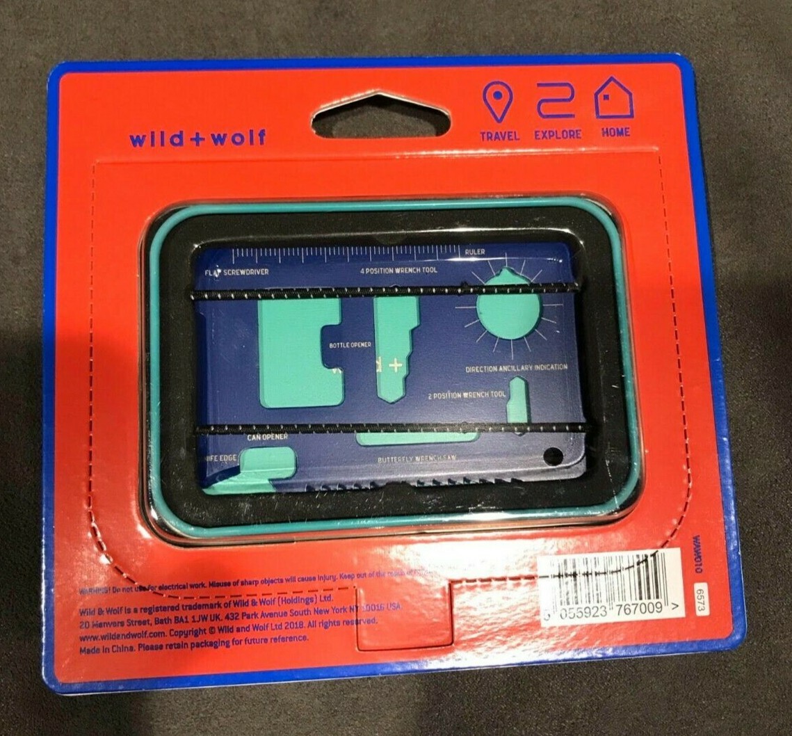 New WILD + WOLF TOOL CARD HOLDER – MULTIPURPOSE SURVIVAL TOOL