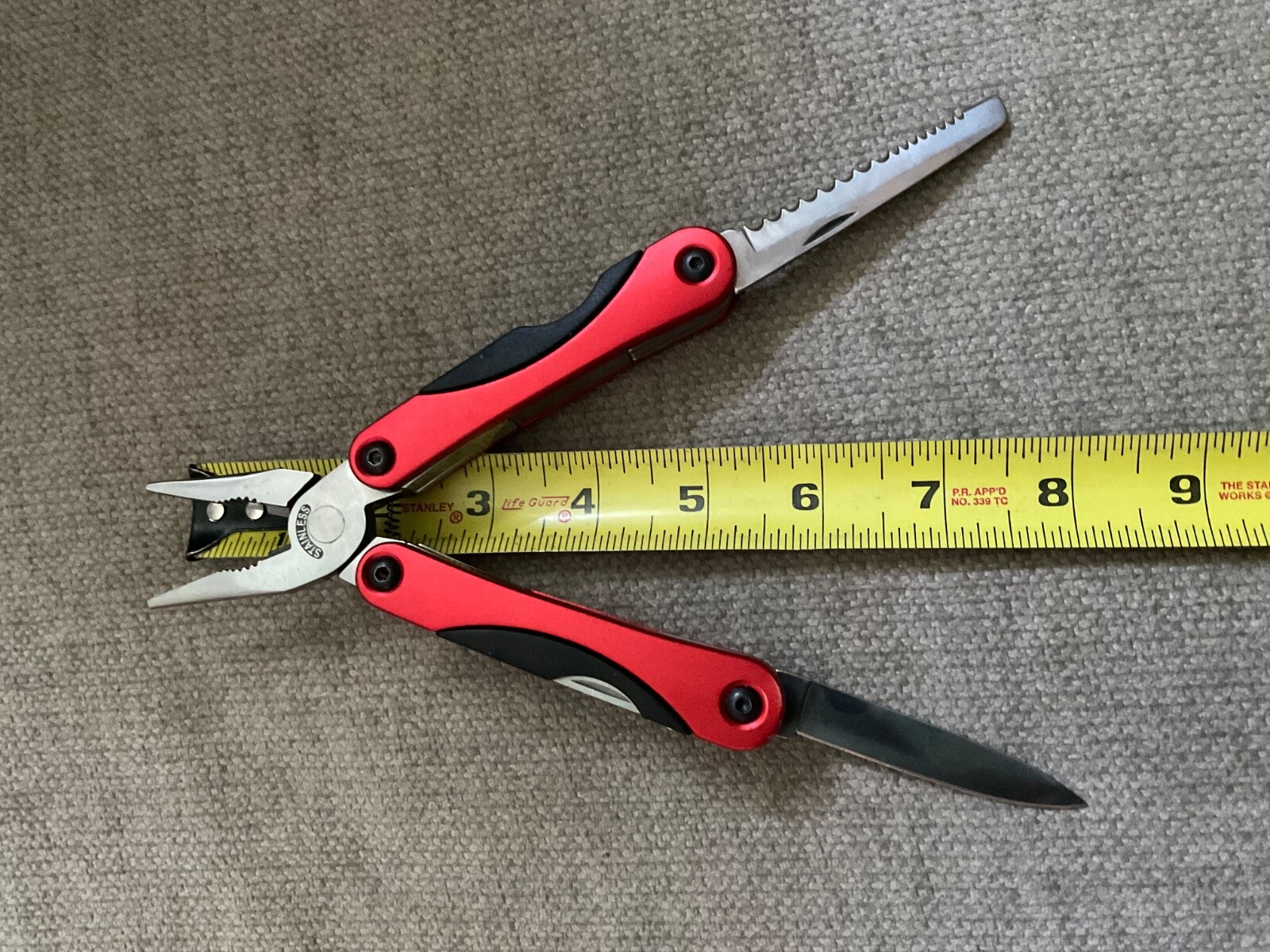 Sheffield Multi-Tool Stainless Pliers + Box Cutter & Utility Pouch See Pics
