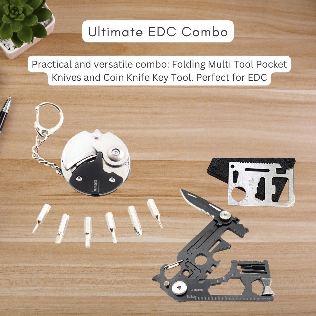 Compact Multi Tool Pocket Knives for Camping & Pocket ToolsCombo Pack(Bulk3Sets)
