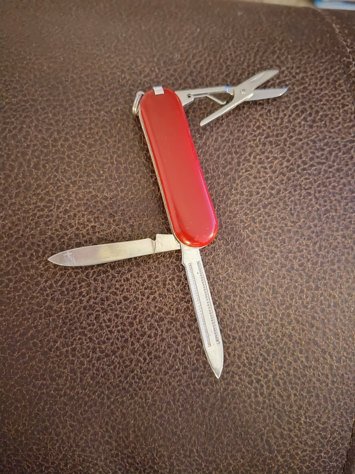 Multi-tool Knife Field Keychain. Tweezers, Scissors, File, Knife Blade. 1990’s.