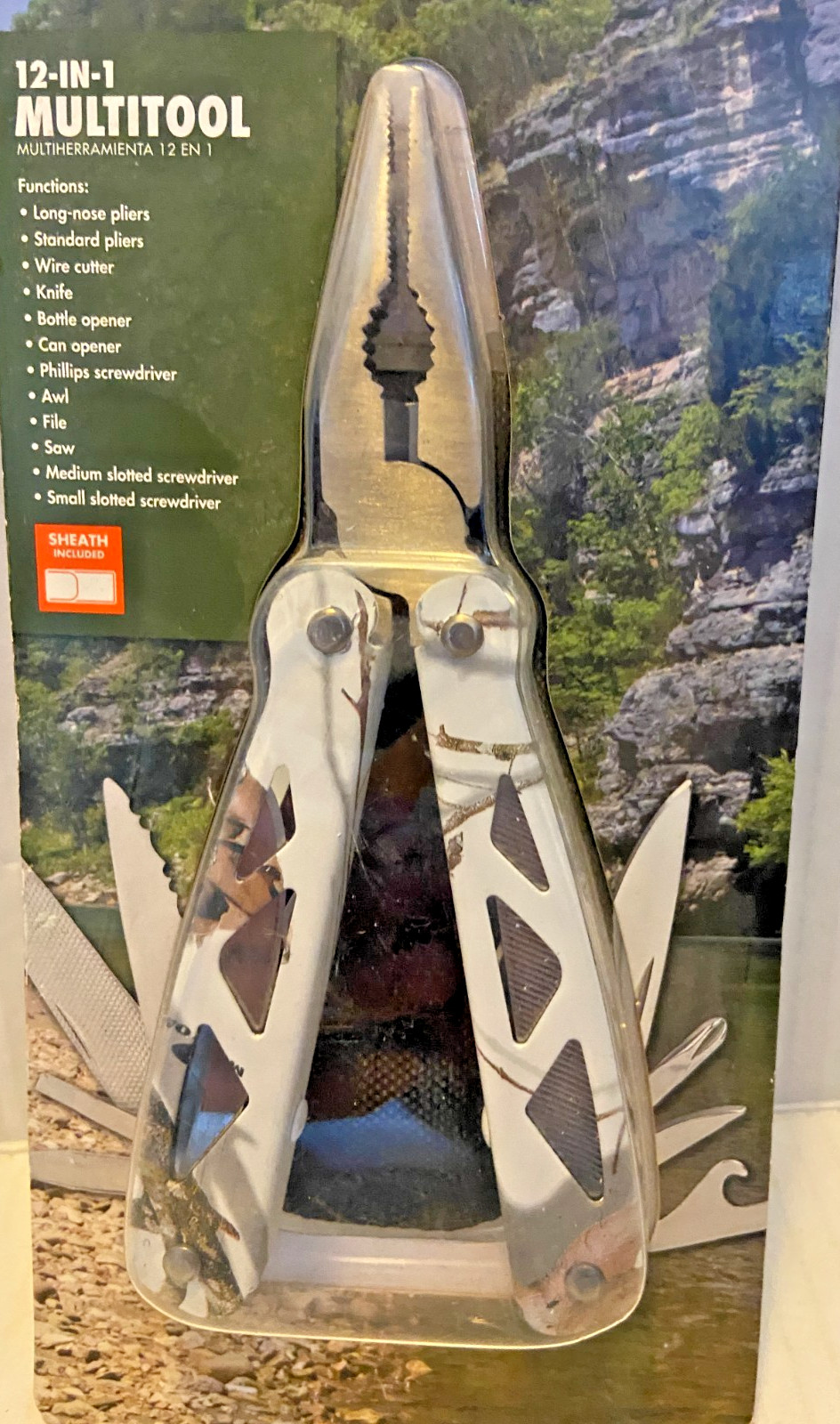 Ozark Trail 12-in-1 Multi Tool w/ Sheath Camping Fishing Bradn New!