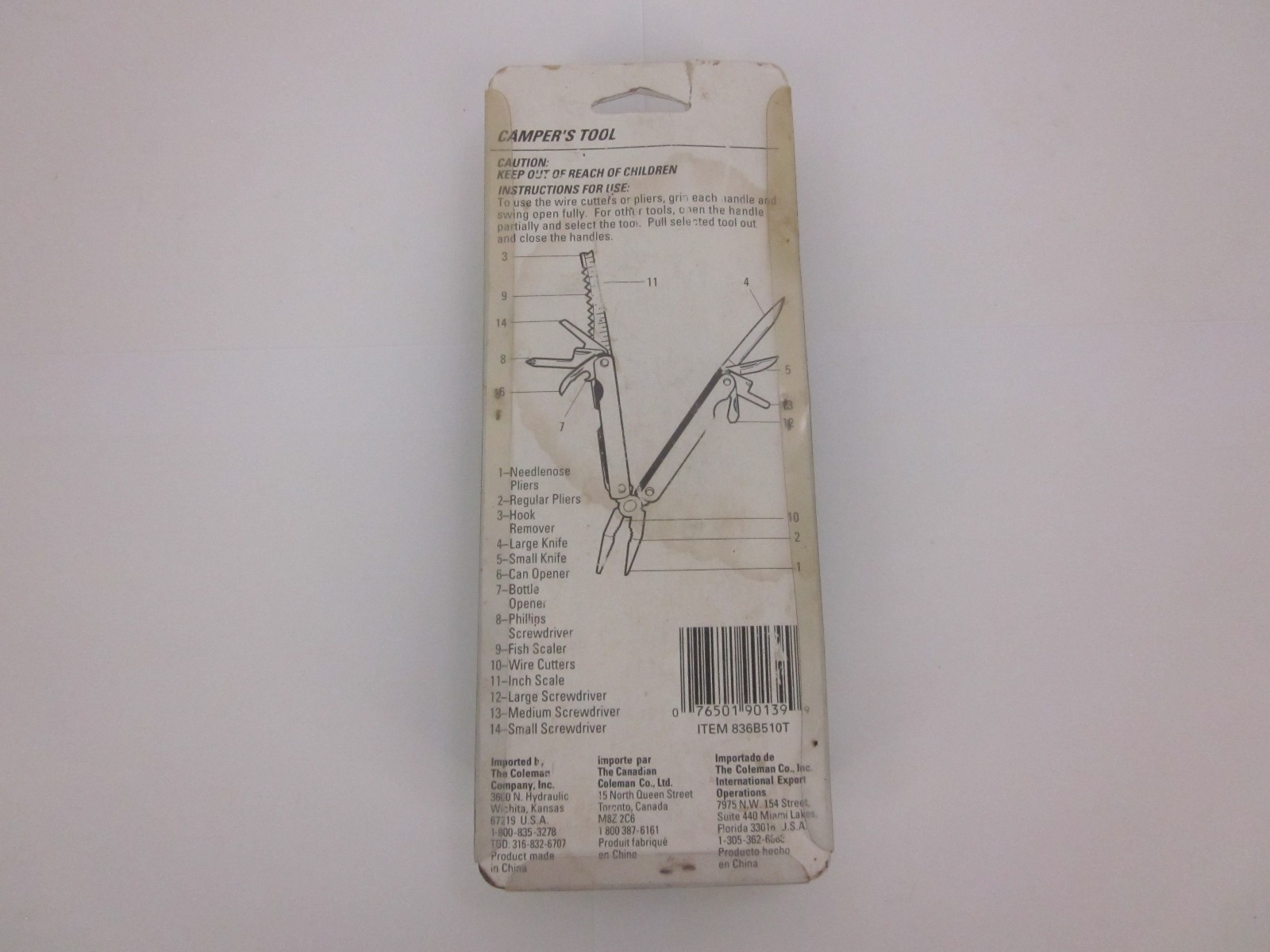 Coleman Stainless Steel Campers Multi Purpose Tool With Carrying Case NEW Sealed