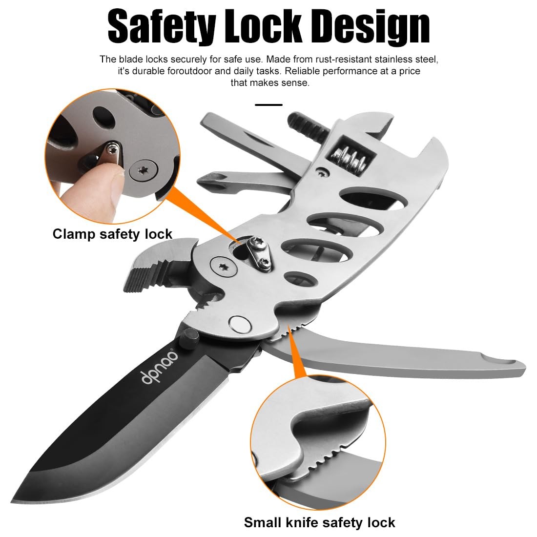Multitool Wrench With 7 Tools/Pliers/Wire Cutter/Flat Screwdriver/Phillips Sc…