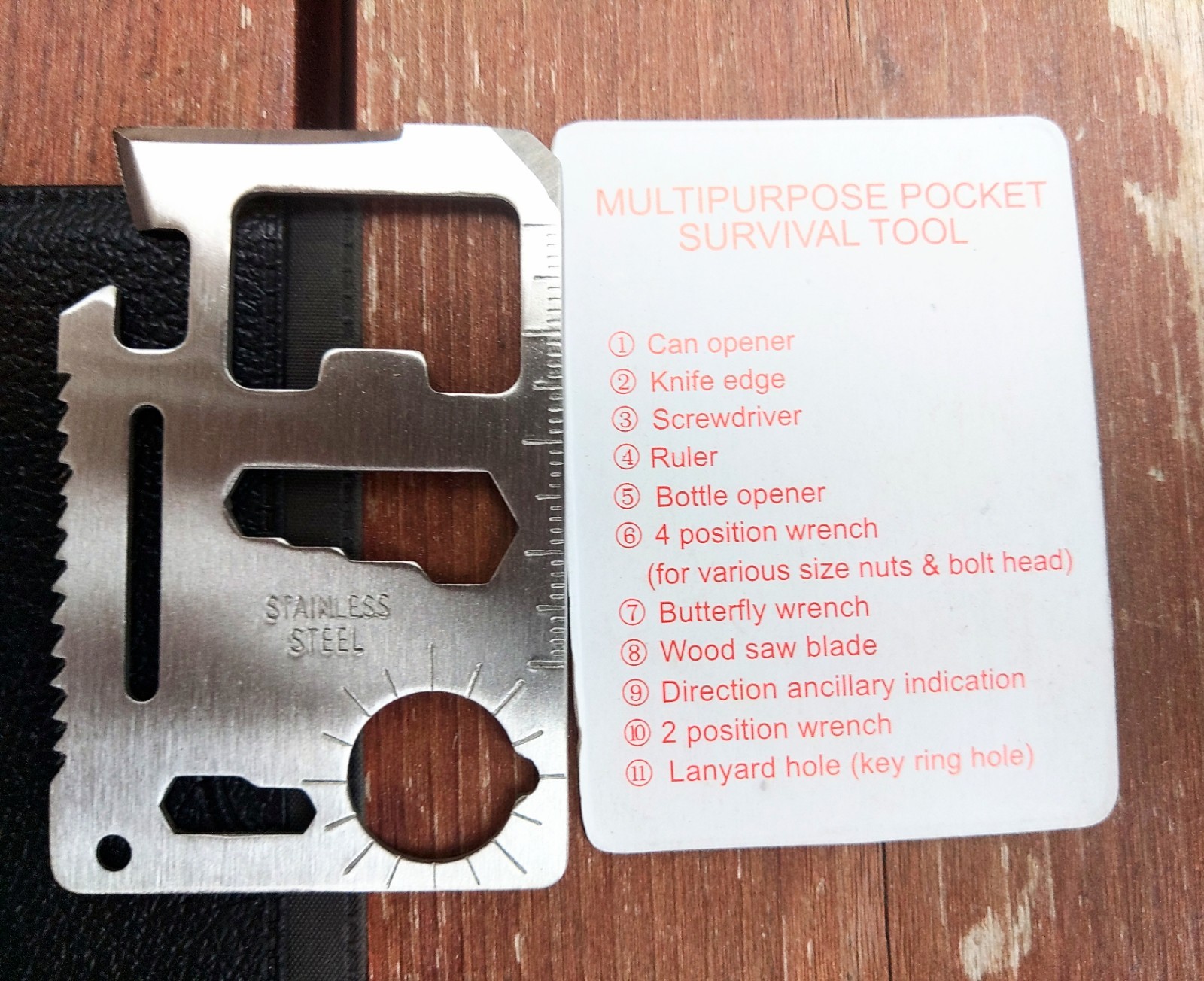 New Tactical 11 in 1 Survival Pocket Credit Card Multi-tool Stainless Steel