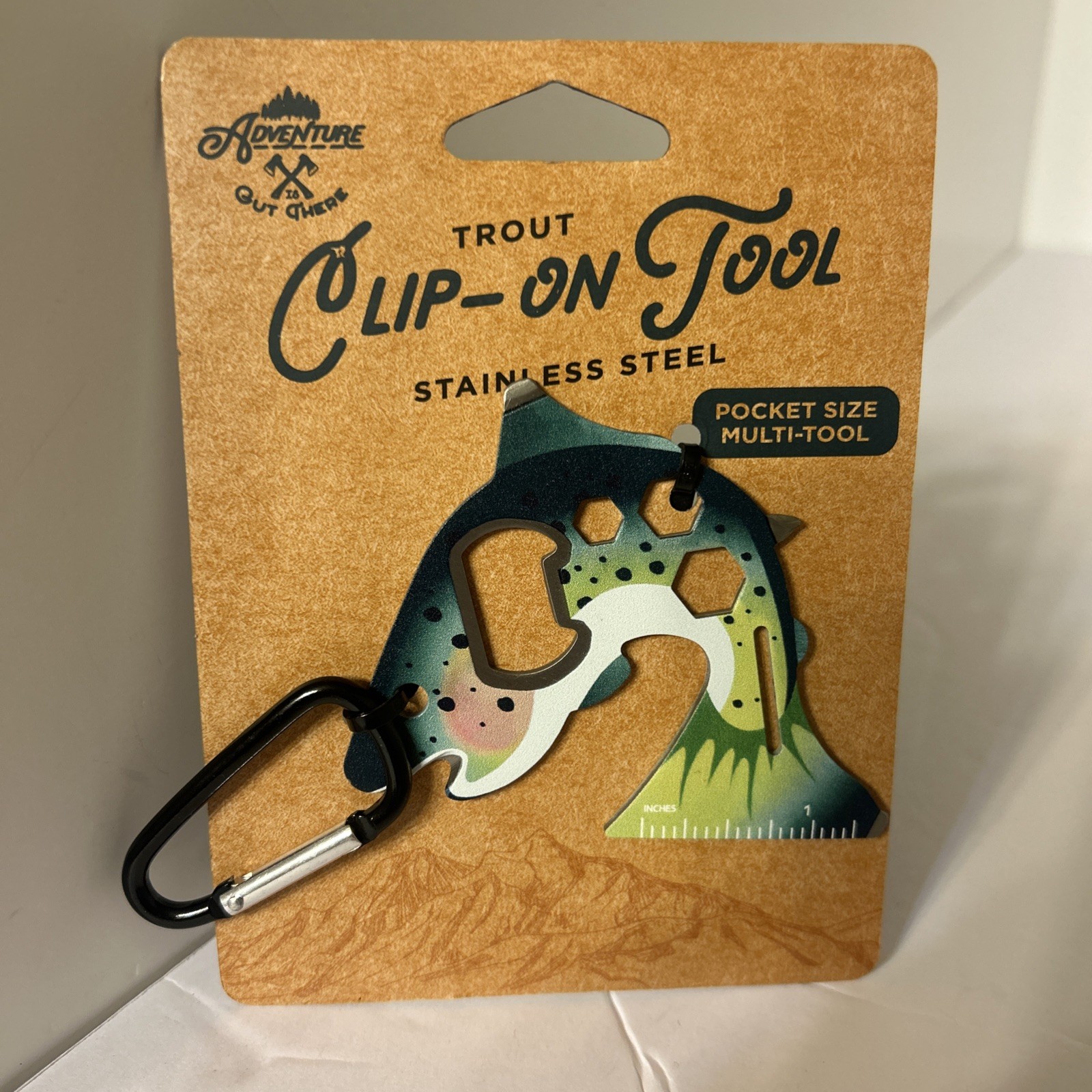 Samsonico Fish Clip-On Tool with Carabiner (Bottle Opener, Screw Driver + More)