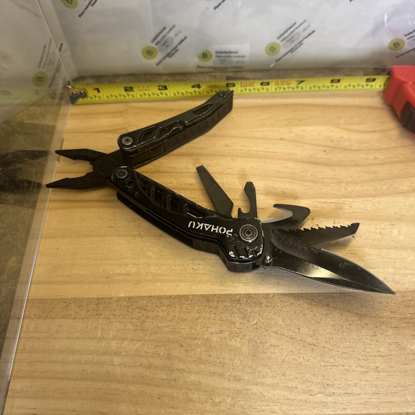 Multitool Knife, Pohaku 13 in 1 Pocket Multitool, Multi Tool with 3″ Large Blade