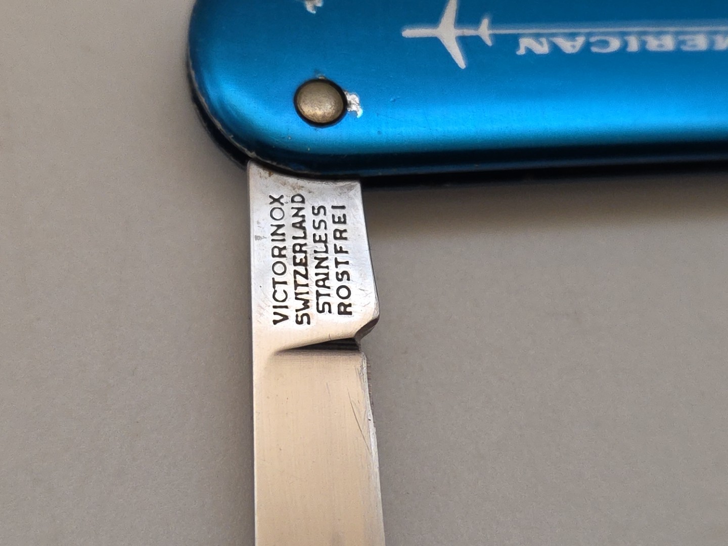 Pan American Airline Victorinox Blue Pocket Pal Folding Knife 2 SS Blades
