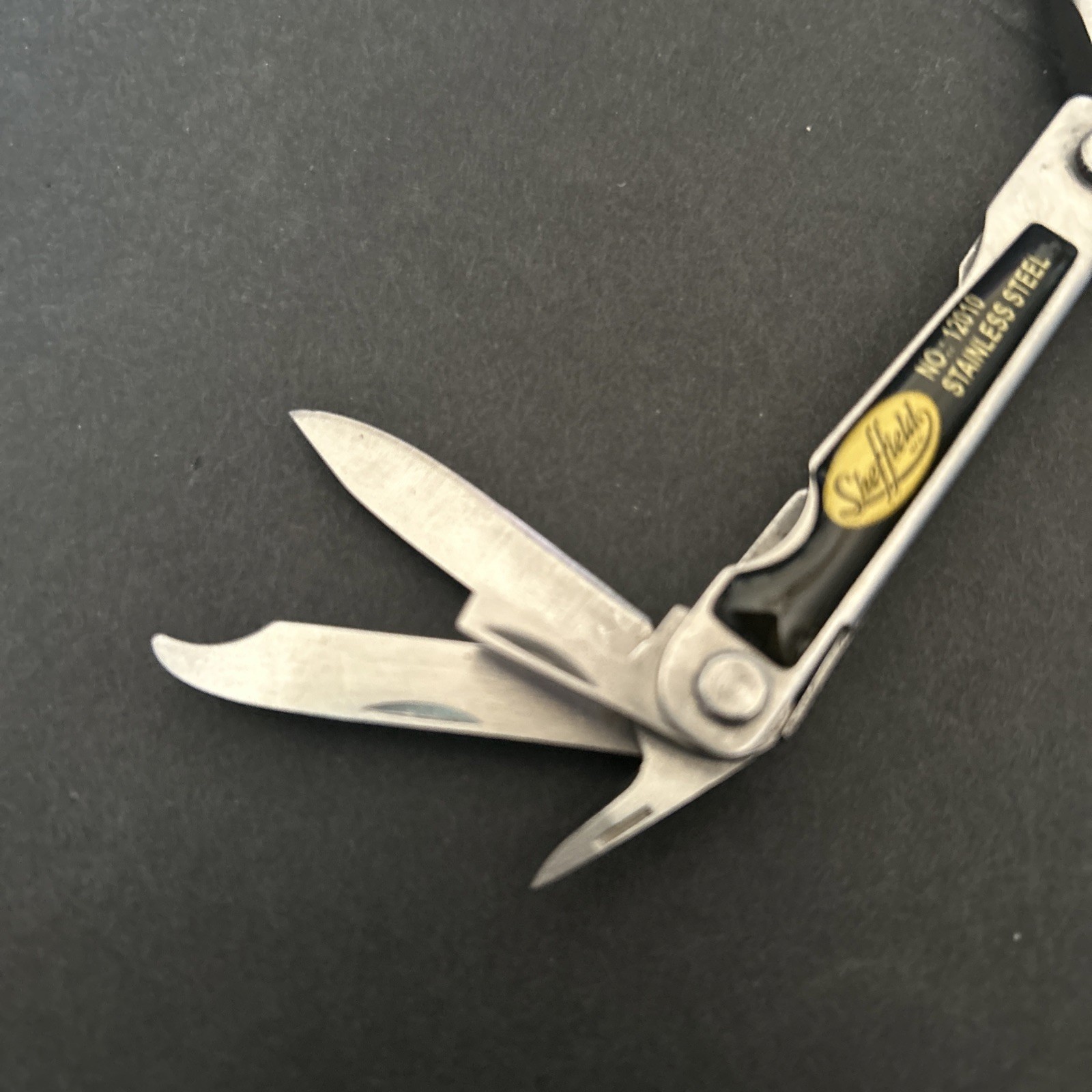 Vintage Sheffield Multi-Tool Knife Pliers-9 Tools Stainless # 12010