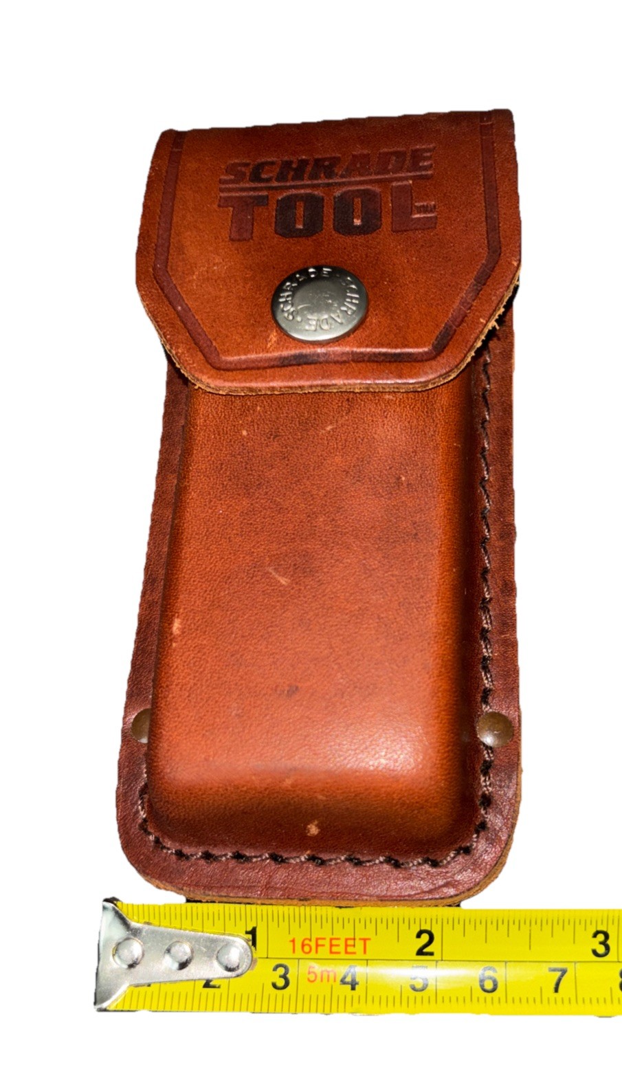 Schrade Tool Brown Leather Sheath (No Knife) Excellent Multi Tool Pouch