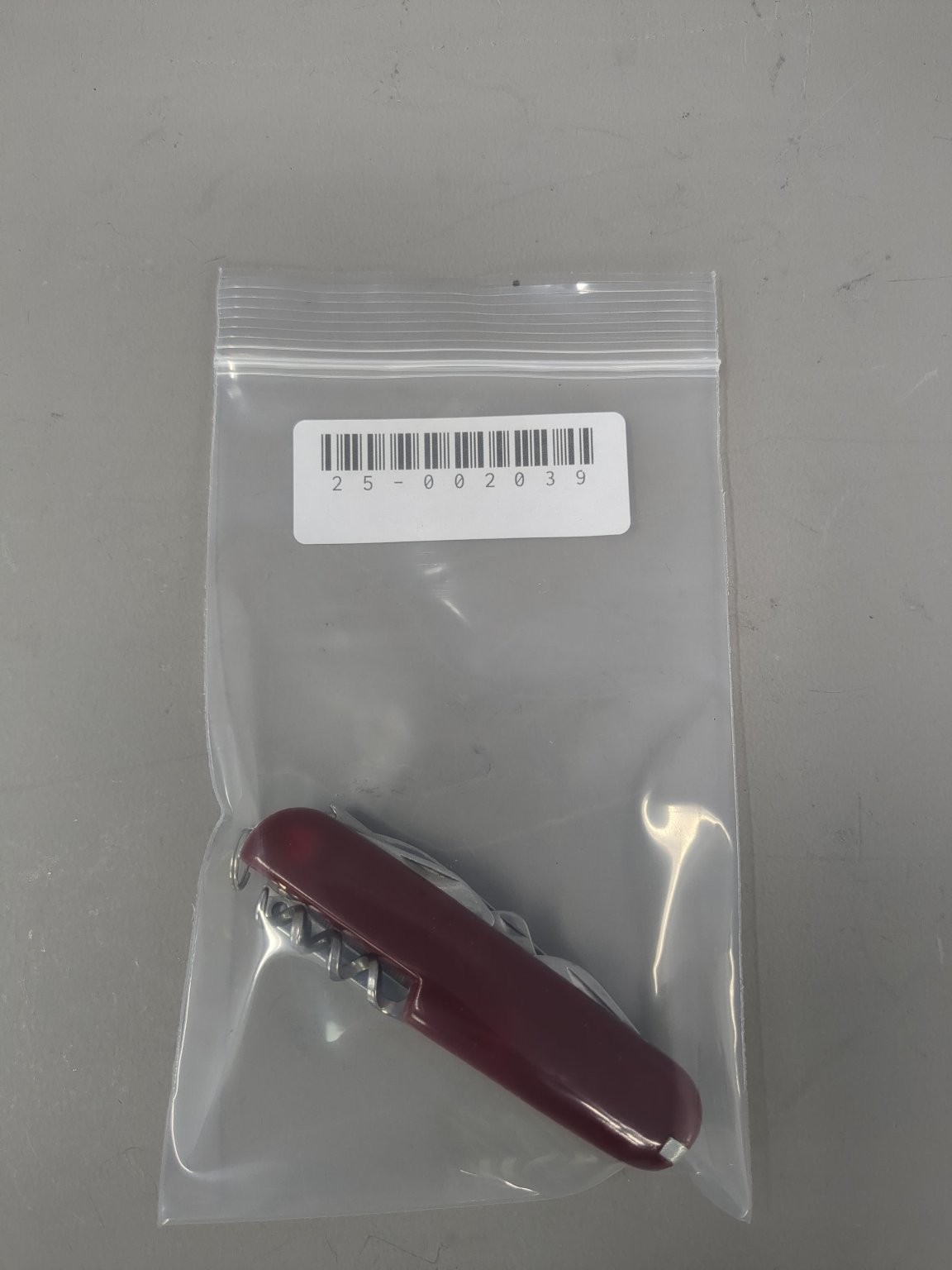 Multi-Tool Camping Knife Red Plastic Handle Stainless Steel EDC