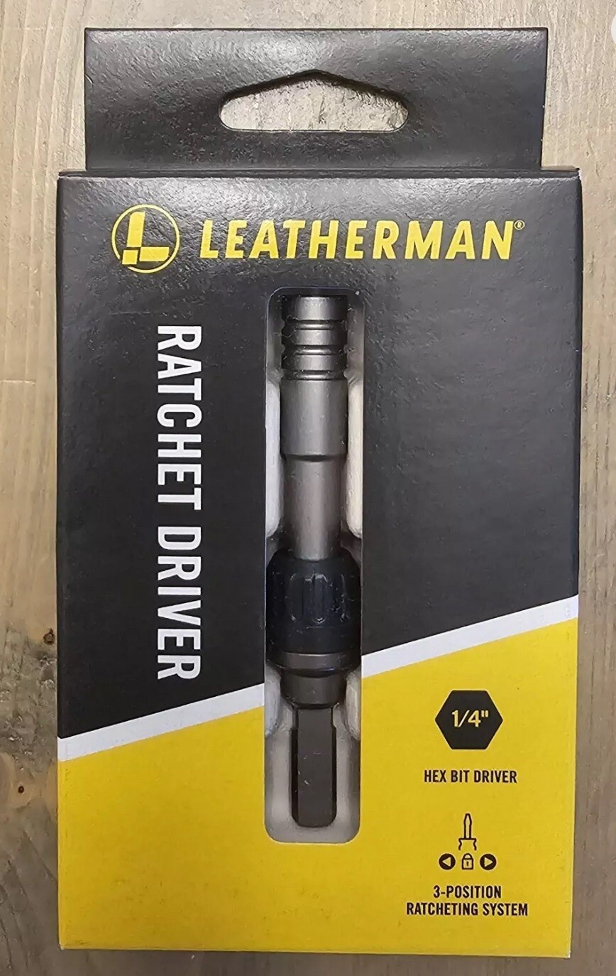 BRAND NEW IN BOX Leatherman Ratchet Driver 1/4 Hex Bit Model 931030