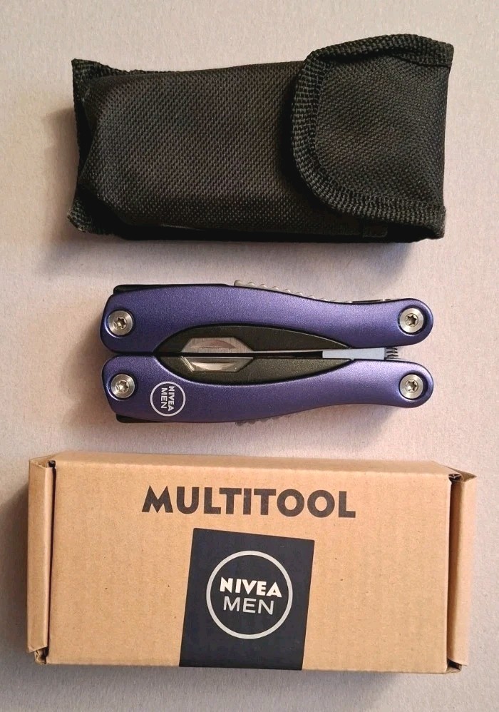 Multitool with 9 Tools with Nylon Belt Pouch NEW and Original Packaging by NIVEA MEN