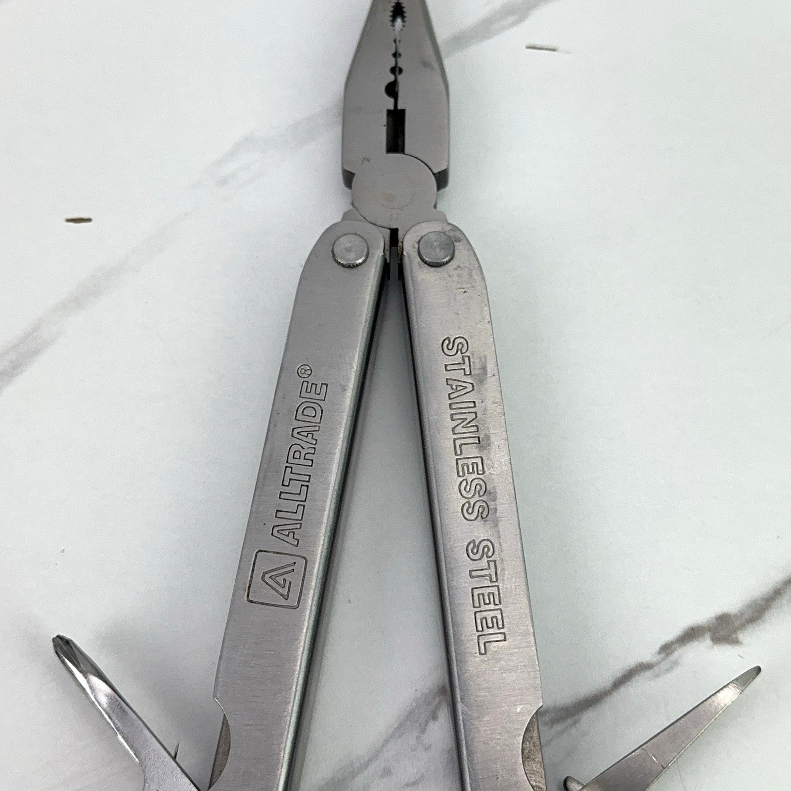 Alltrade 9-in-1 Stainless Steel Scissors Saw Knife Screwdriver Pliers Multi-tool