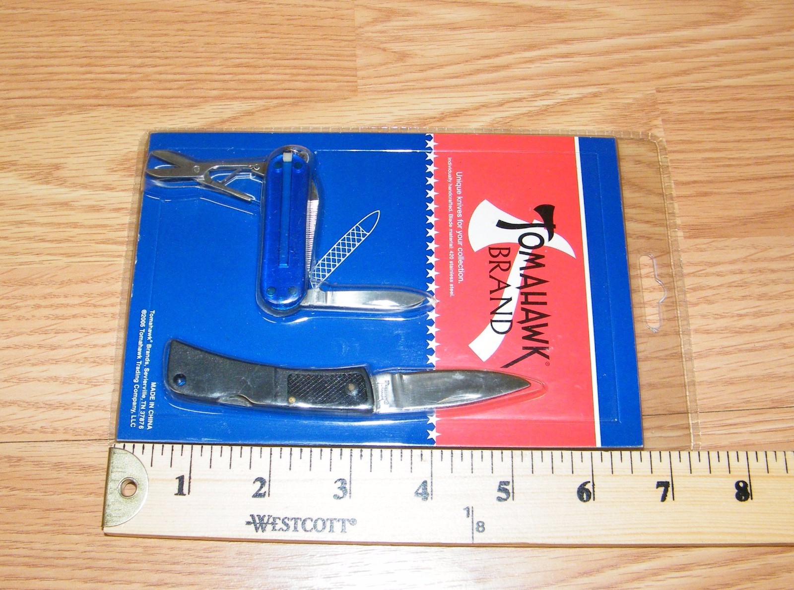 Genuine Tomahawk Brand (XL7003) 2 Pack Black / Blue Pocket Knife Tool *NEW-READ*