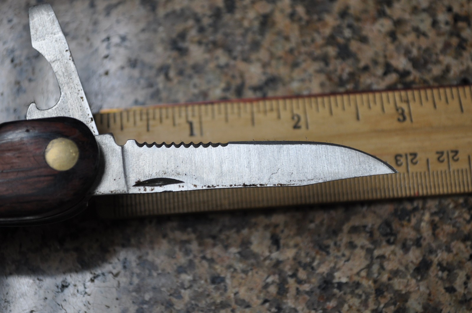 HUSKY Multi-Tool Brass Wood vintage see pictures for more info on content / cond