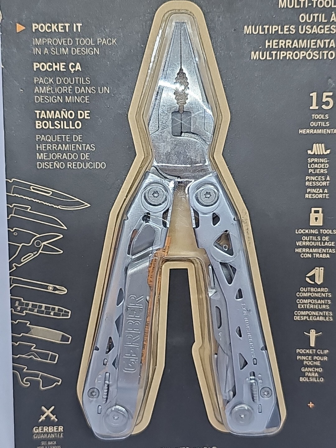 Gerber 31-003634 15 in 1 Multi-Tool w Pocket Clip, Spring Lded Pliers And MORE!!