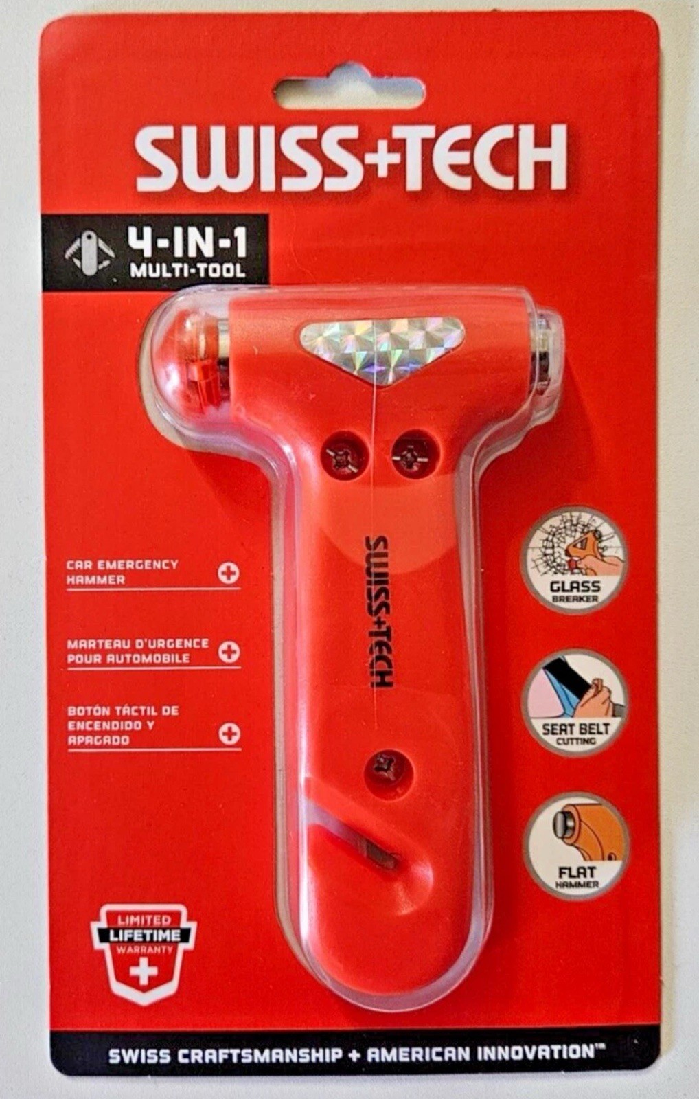SWISS+TECH ST85109 BodyGard Auto Emergency Hammer Escape Tool