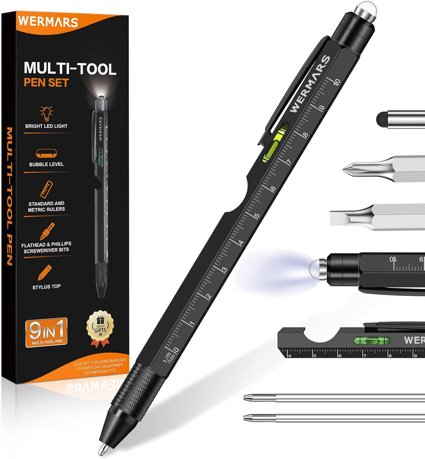 Stocking Stuffers for Men Gifts,Gifts for Men, 9 in 1 Multitool Pen, Christmas G