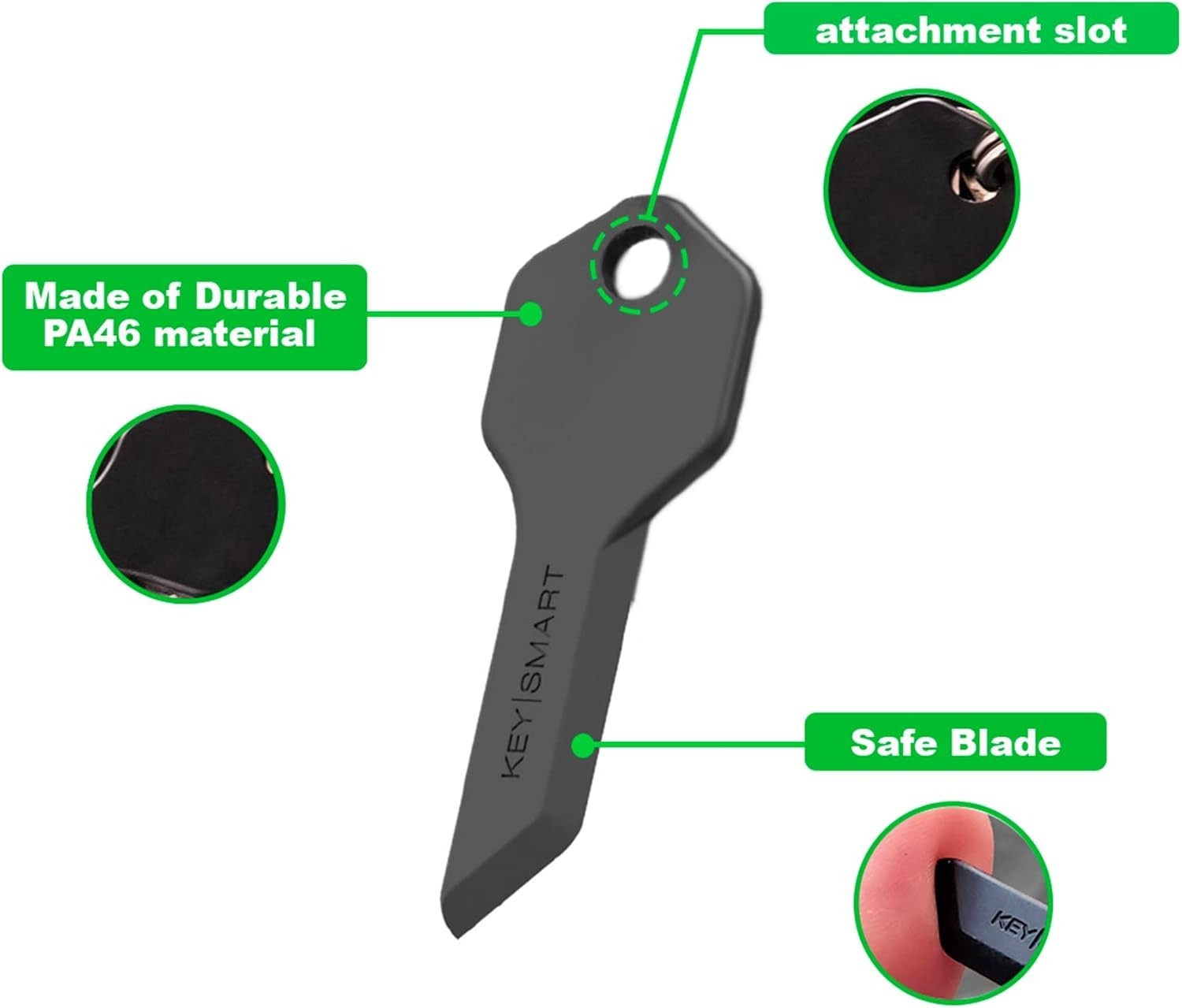 Keysmart Safe Box Opener – Key-Shaped Safe Package Opener for Everyday Carry, wi