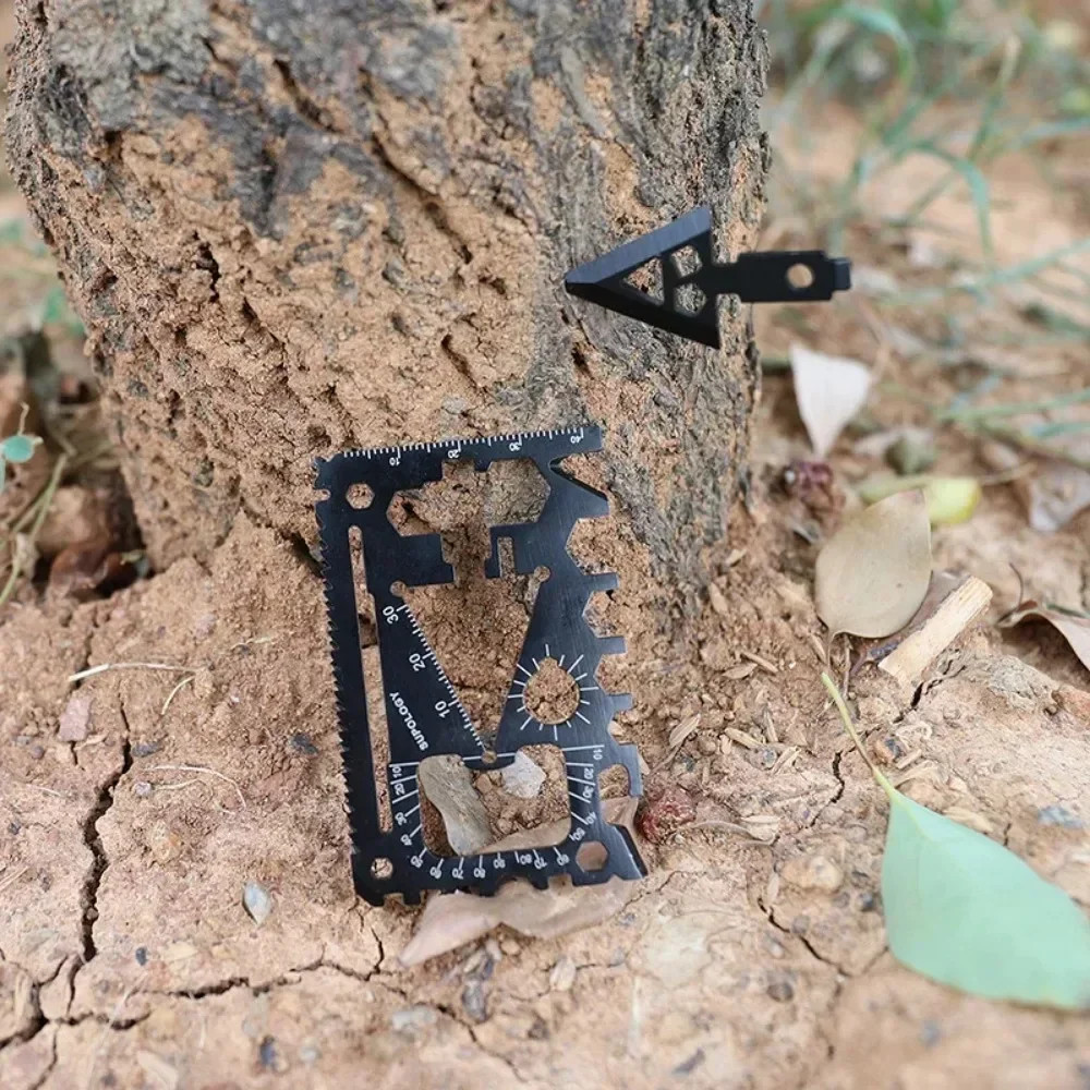 Outdoor Portable 18 in 1 Card Knife Wildlife Survival Equipment Lifesaving Card
