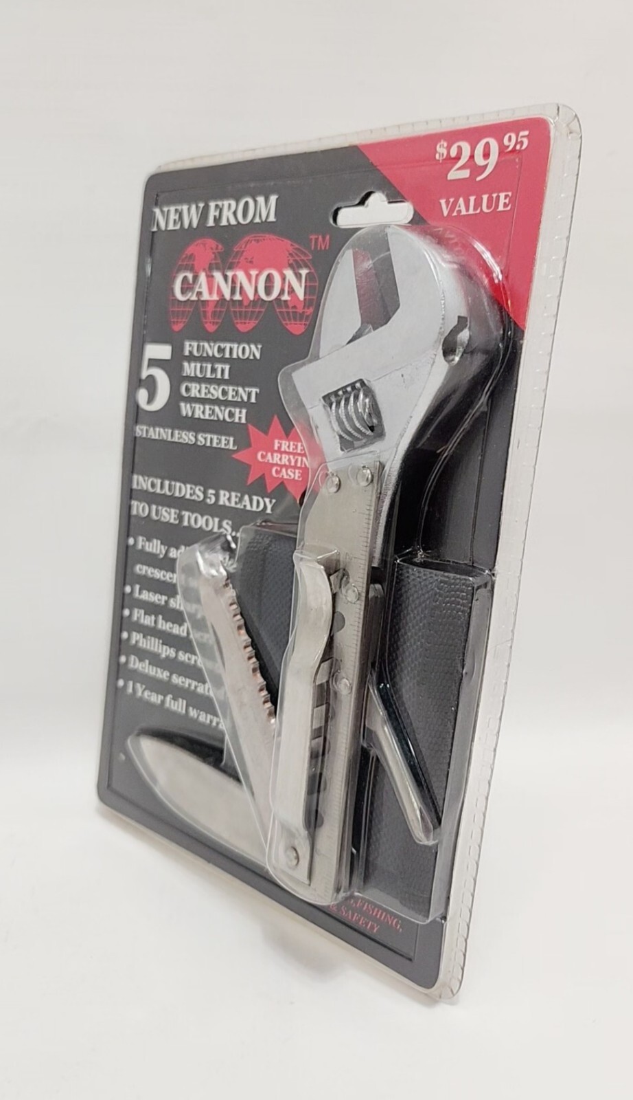 Cannon 5 Function Multi Crescent Wrench Stainless Steel Handy Multi Tool…