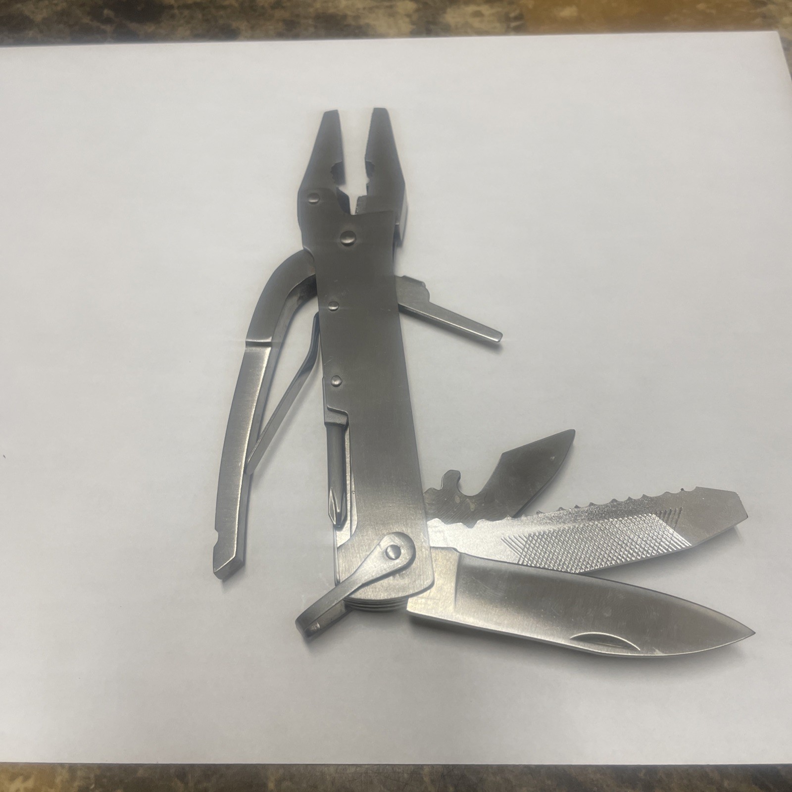 MAXAM 6″ Multi-Tool Folding Pliers All Stainless Steel Survival Knife Tools