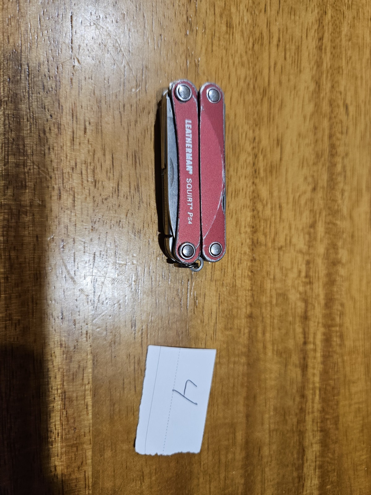 Leatherman Squirt PS4 Red Keychain Multi Tool Pliers Pocket Knife