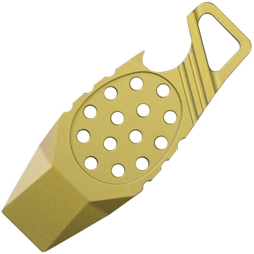 Kubey Multi Tool With Bottle Opener Pry Bar Lanyard-Loop Bronze-Color Titanium
