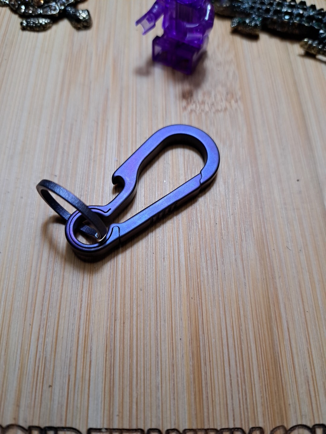 Titanium Alloy Carabiner Keychain With Built-in Bottle Opener