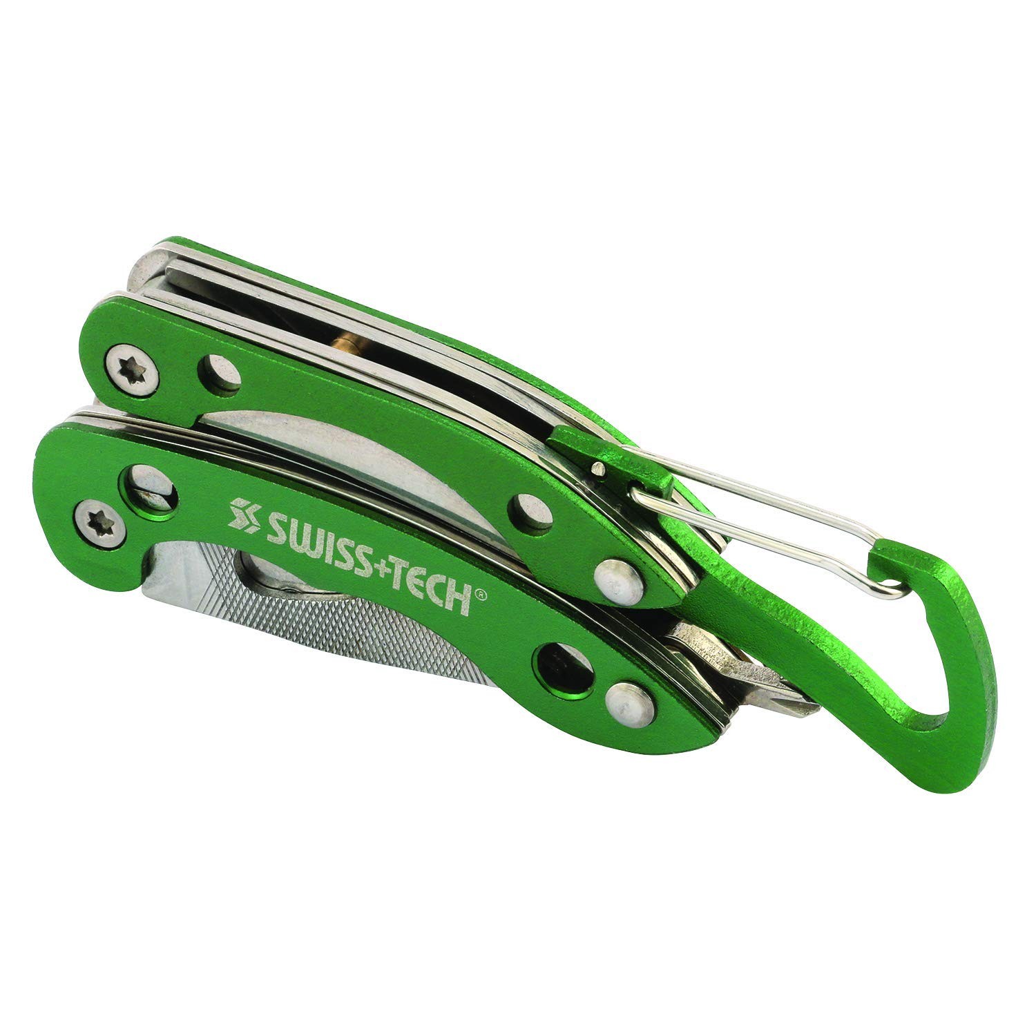 SWISS+TECH ST021901 Multi-Tool Pliers for Key chain, Solid Stainless Steel Const